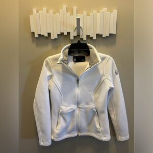 Woman’s Small White Spyder Zip-Up (lightweight coat)
